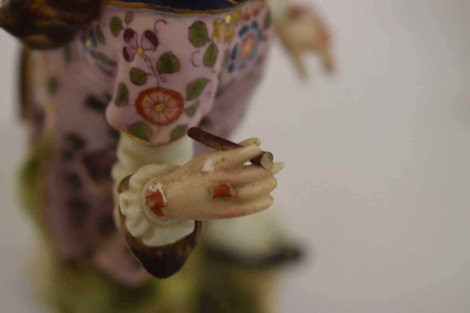 Pair of early 20th Century Dresden porcelain figures - Image 5 of 12