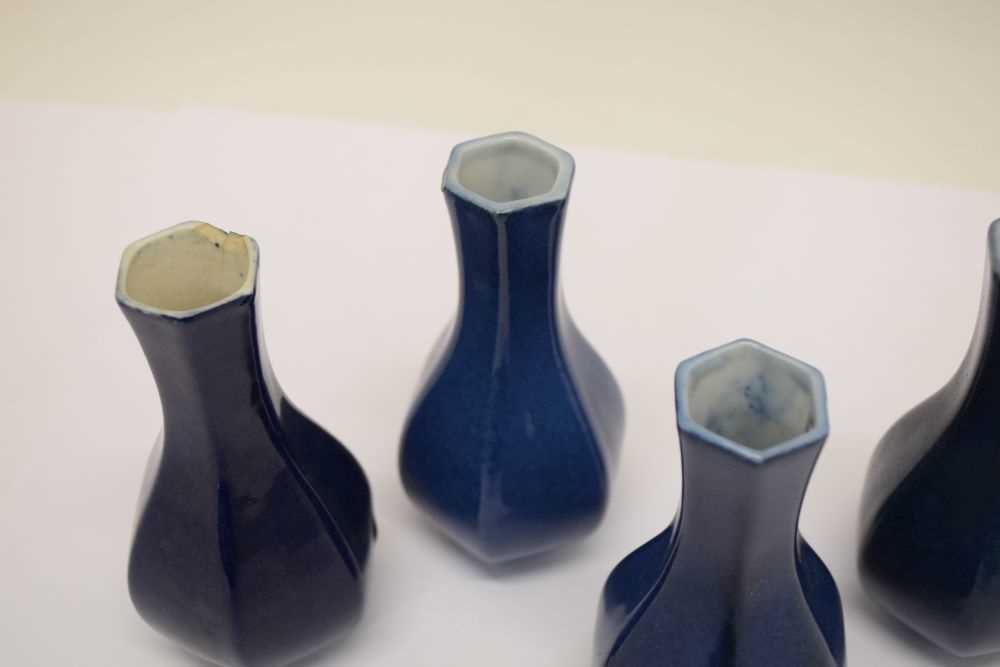 Set four powder-blue ground vases - Image 2 of 10