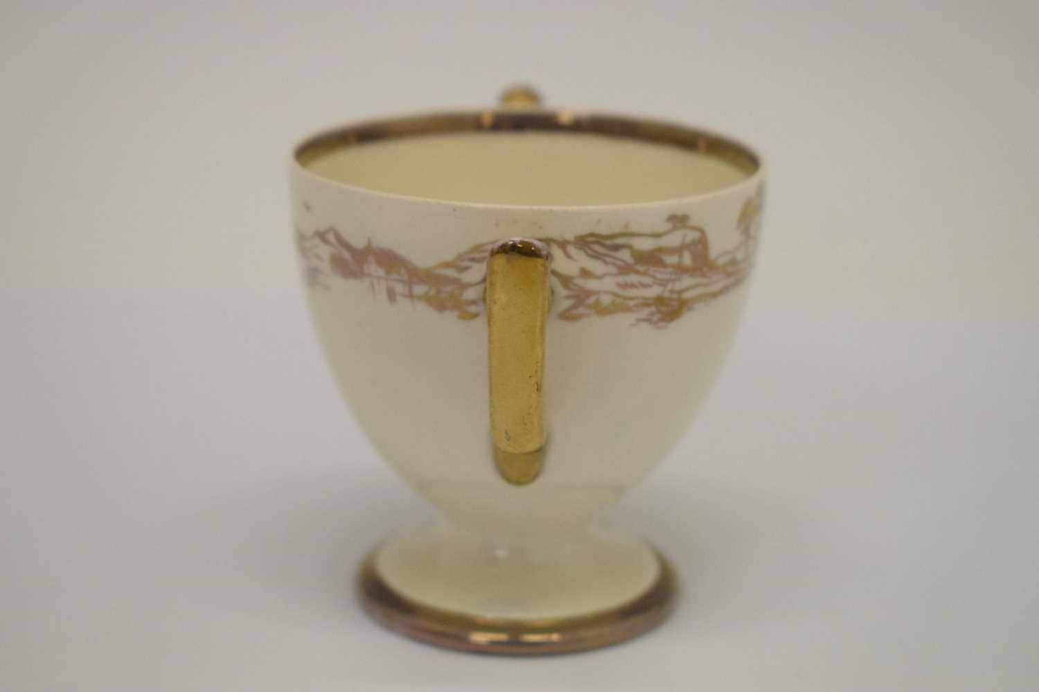 Alfred Powell (Wedgwood), small creamware twin-handled footed cup - Image 2 of 10