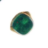 18ct gold signet ring set bloodstone