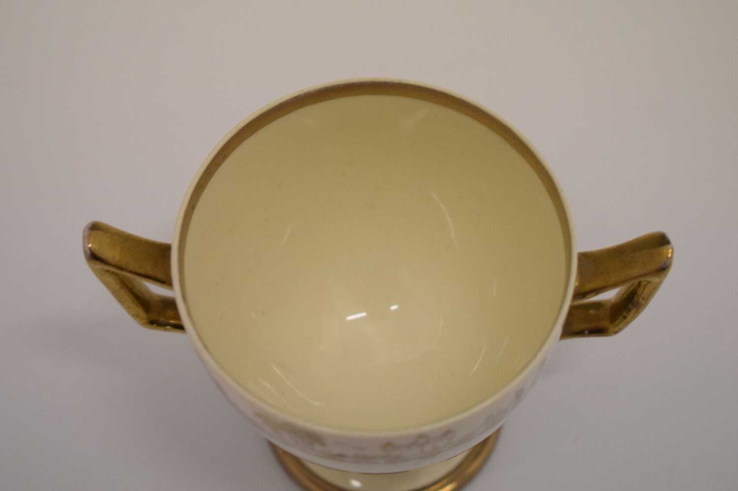 Alfred Powell (Wedgwood), small creamware twin-handled footed cup - Image 5 of 10