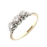 Three stone diamond ring