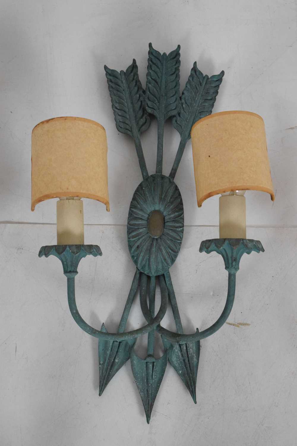 Quantity of wall lights to include pair of white porcelain wall lights - Image 6 of 12