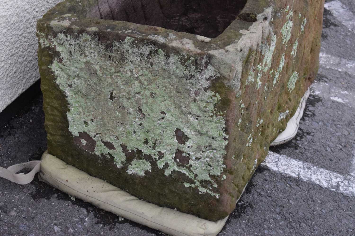 High rectangular composite stone trough - Image 2 of 4