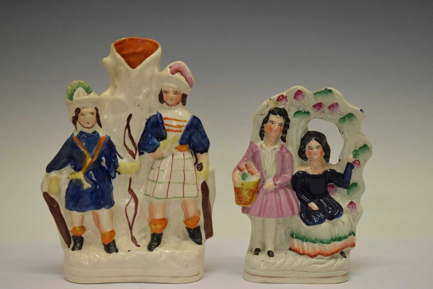 Quantity of Staffordshire figures, vases - Image 10 of 19