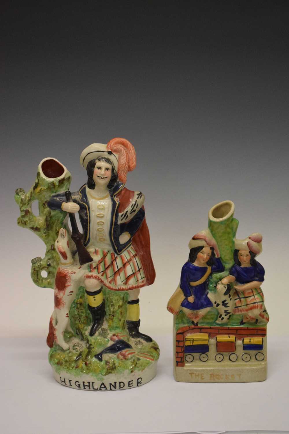Quantity of Staffordshire figures, vases - Image 14 of 19