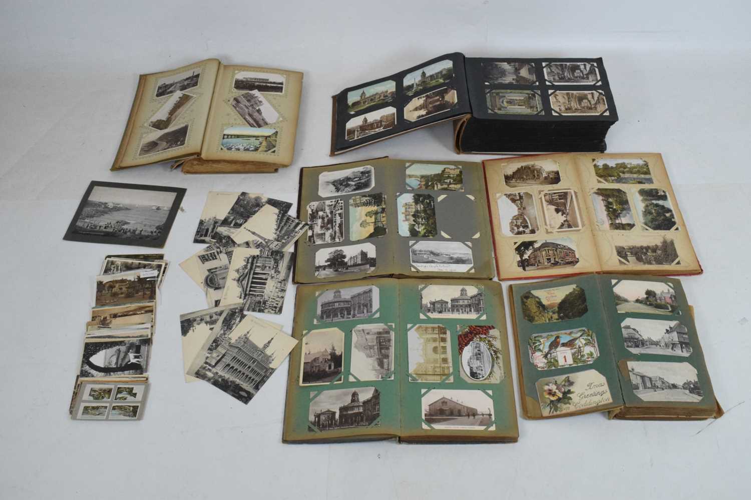 Quantity of early 20th Century postcard albums,