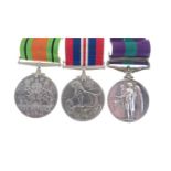 George VI General Service Medal and Second World War medal pair