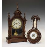 American mantel clock and aneroid barometer