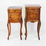 Two French early 20th Century bedside cabinets