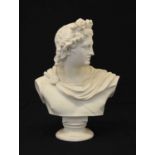 Parian figural bust of Apollo Belvedere