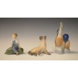 Three Royal Copenhagen porcelain figures