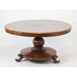 Victorian rosewood tilt-top centre or breakfast table