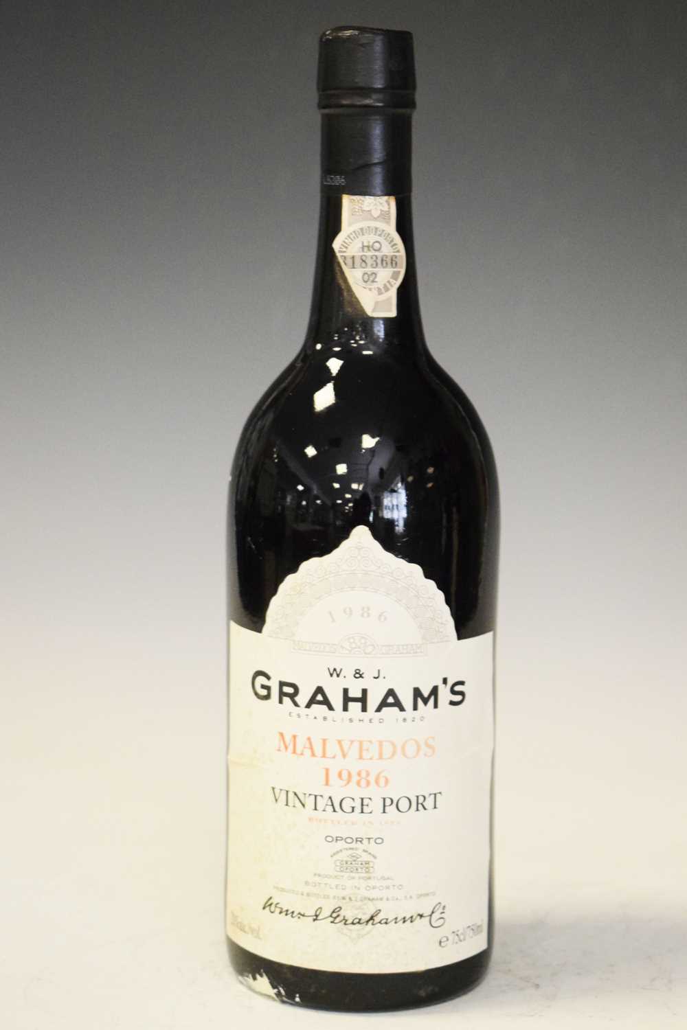 Graham's Malvedos vintage port, 1986, one bottle