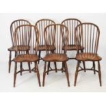 Set of six good quality reproduction hoop-back Windsor chairs