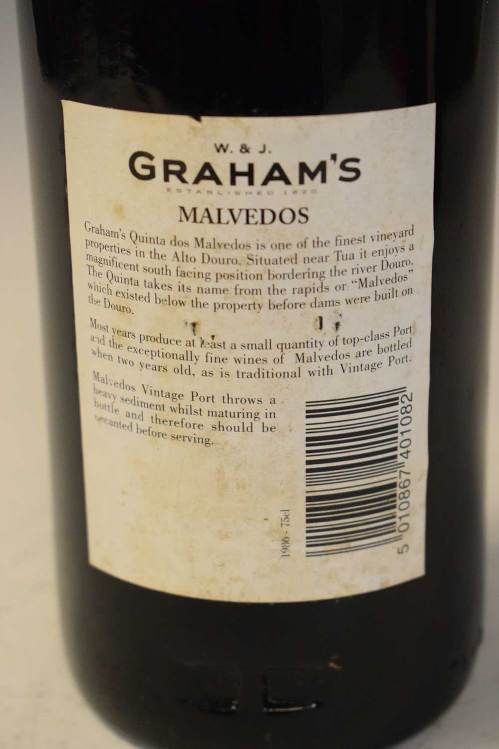 Graham's Malvedos vintage port, 1986, one bottle - Image 4 of 5