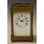 Early 20th Century French brass carriage clock