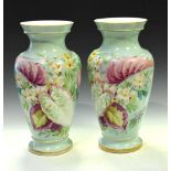 Pair of late 19th Century French porcelain baluster vases