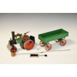 Mamod - Live steam roller, together with trailer