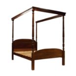 Reproduction mahogany four-poster bed