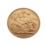 Queen Victoria gold sovereign, 1892