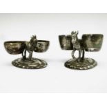 Pair of 800 standard white metal salts in the form of a mule