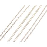 Three various 9ct gold necklaces