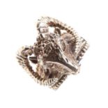 9ct gold ram's head design ring