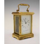 London Clock Co. gilt cased carriage clock