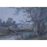 19th Century English school - Watercolour - Rural landscape - signed 'David Cox 1859'