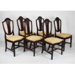 Set of six mahogany chairs