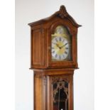 Reproduction oak longcase clock