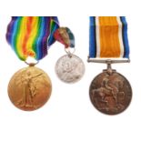 First World War medal pair and George V Silver Jubilee commemorative medallion
