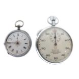 Omega Prestons timer division stopwatch, and Victorian lady’s fob watch