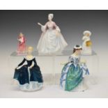 Five Royal Doulton figures, signed by Michael Doulton
