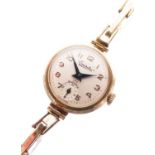 Everite - Lady's 9ct gold cased cocktail watch