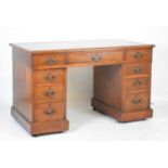 Early 20th Century mahogany twin pedestal desk