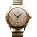Avia - Gentleman's 9ct gold case back wristwatch
