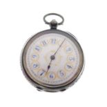 Late 19th/ early 20th Century lady's silver fob watch