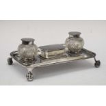 Edwardian silver desk stand