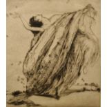 Elise Lord, (1900 - 1971) - Etching - 'The Red Shawl’