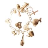 9ct gold charm bracelet