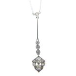 Edwardian-style diamond set pendant