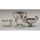 Two early 20th Century silver presentation cups, etc