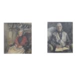 Iris Pedder - Two pastels of ladies