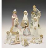 Quantity of Nao porcelain figures, and Lladro figure
