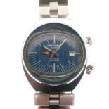 Memostar Alarm - Gentleman's retro 17 jewels automatic stainless steel wristwatch