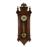 Walnut cased Vienna wall clock