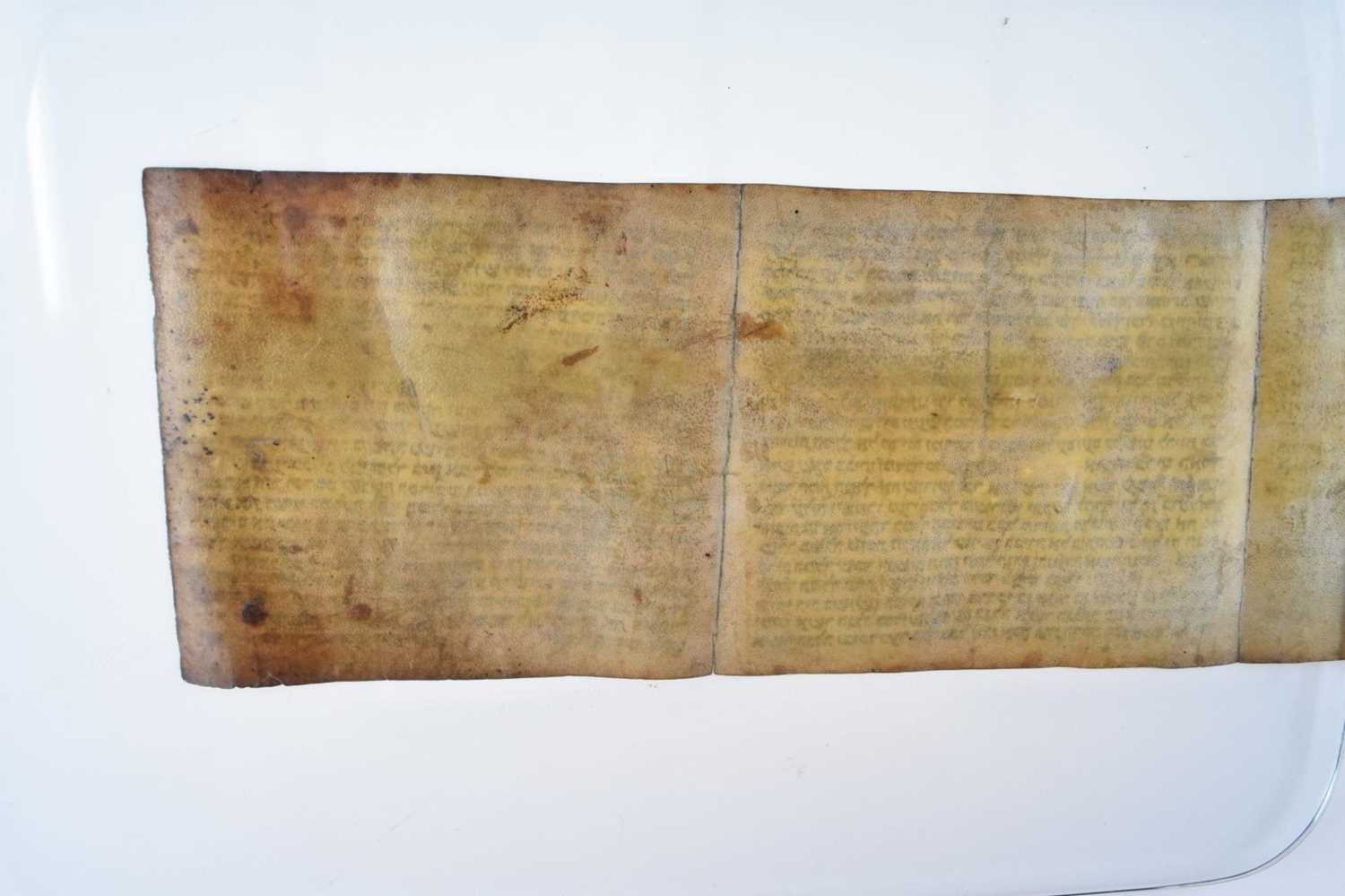 Judaica: Early vellum Hebrew Megillah scroll - Image 13 of 21