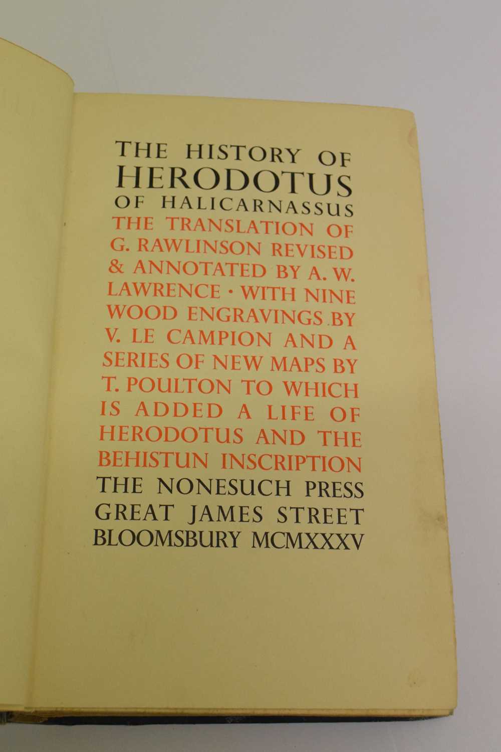 History of Herodotus, Nonesuch Press no.227 of 675 - Image 3 of 19